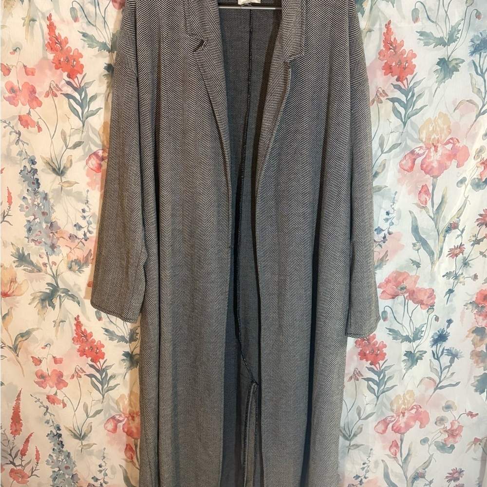 Vintage Weekenders Black and White Herringbone Coat